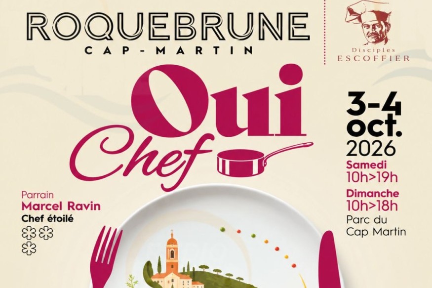 « Oui, Chef ! » à Roquebrune-Cap-Martin : le premier festival de la gastronomie les 3 et 4 octobre 2026