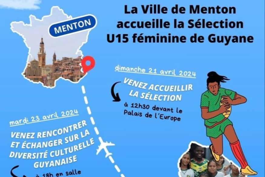 La Ville de Menton accueille la Sélection U15 féminine de Guyane