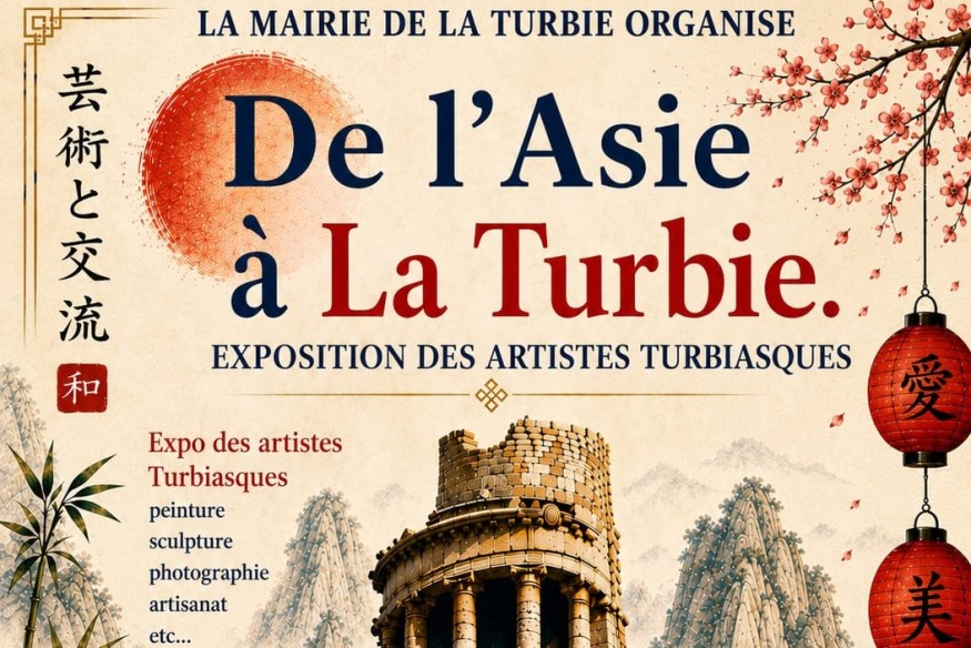 La Turbie : l'exposition « De l'Asie à La Turbie » mettra les artistes locaux à l'honneur les 29 et 30 août 2026
