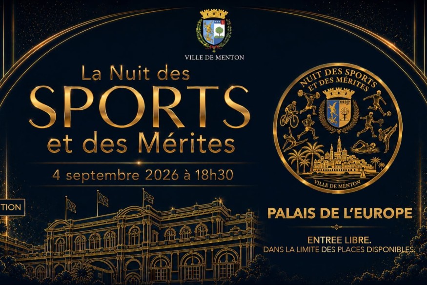 Première Nuit des sports et des mérites à Menton : rendez-vous le 4 septembre 2026