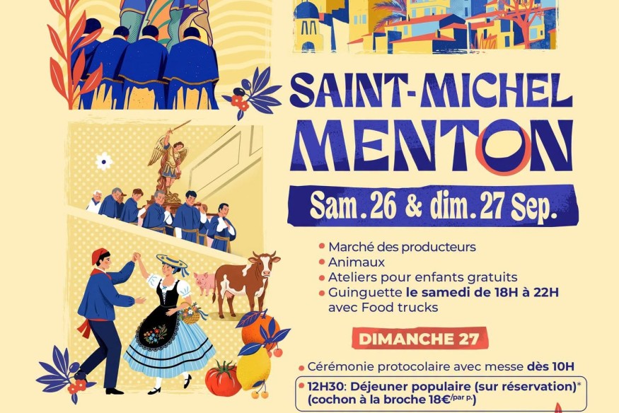 Fête de la Saint-Michel 2026 à Menton : programme, traditions et animations les 26 et 27 septembre